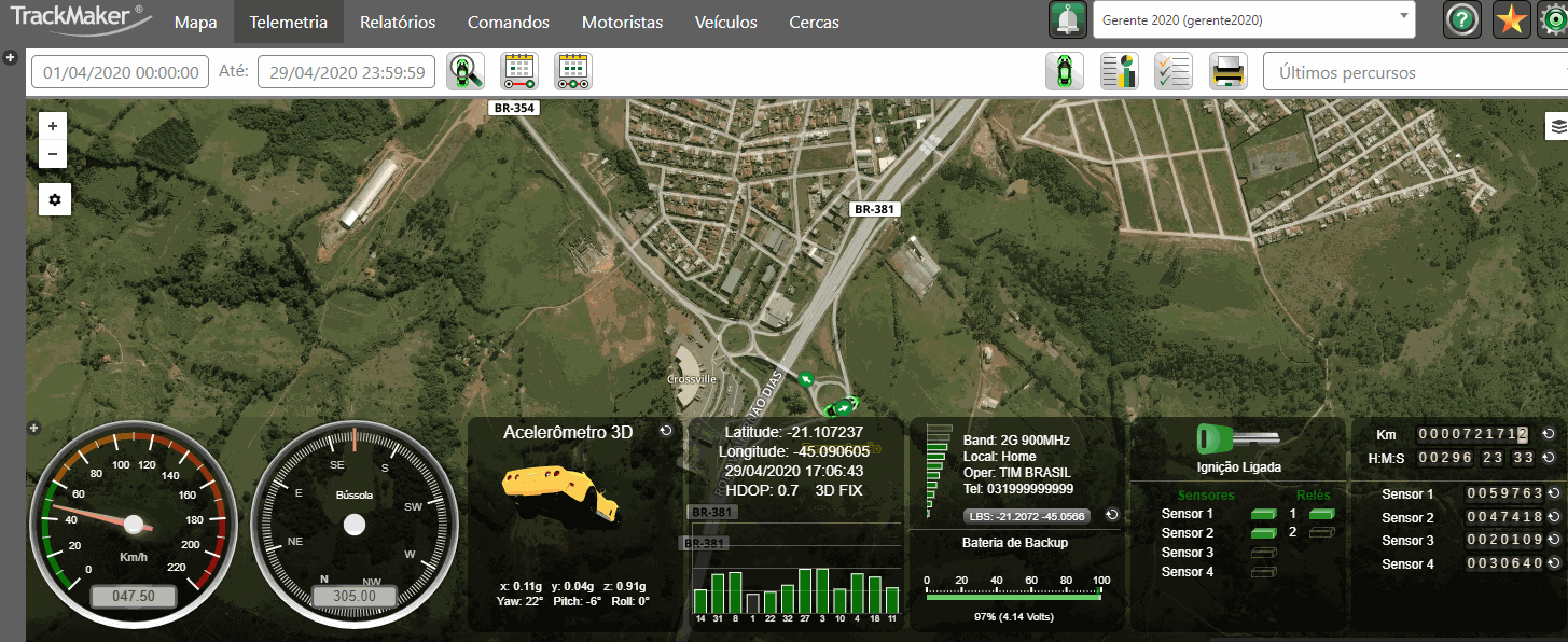 TrackMaker telemetry dashboard preview